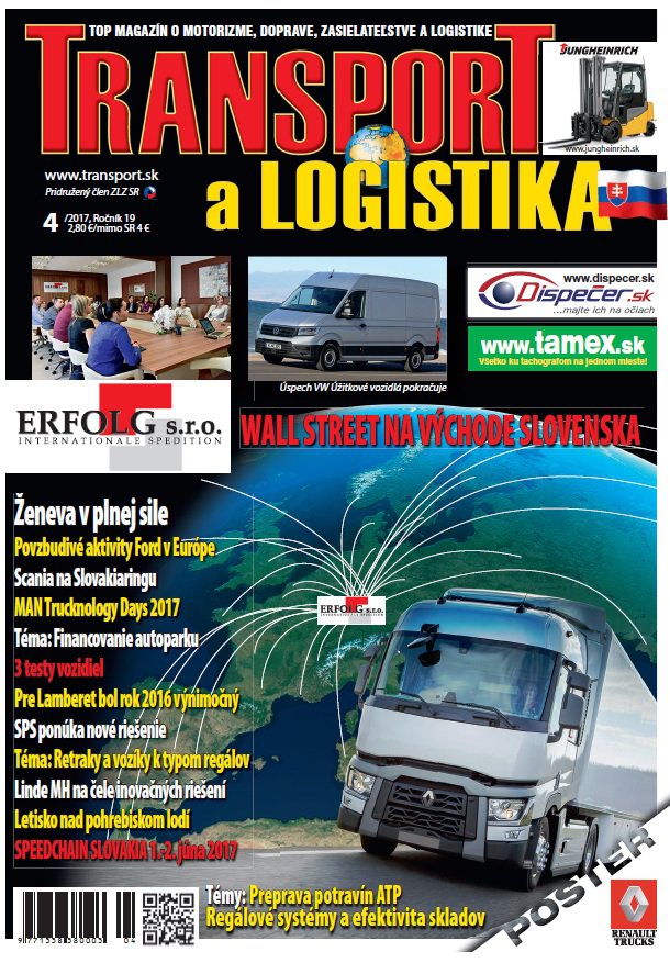 Magazín TRANSPORT a LOGISTIKA - Vydanie 4/2017 - Obálka