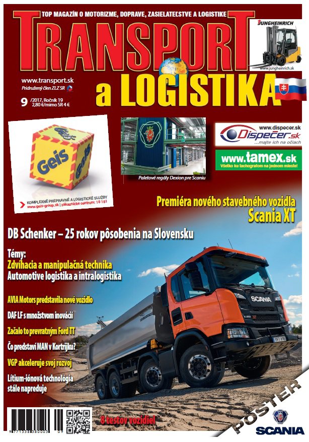 Magazín TRANSPORT a LOGISTIKA - Vydanie 9/2017 - Obálka