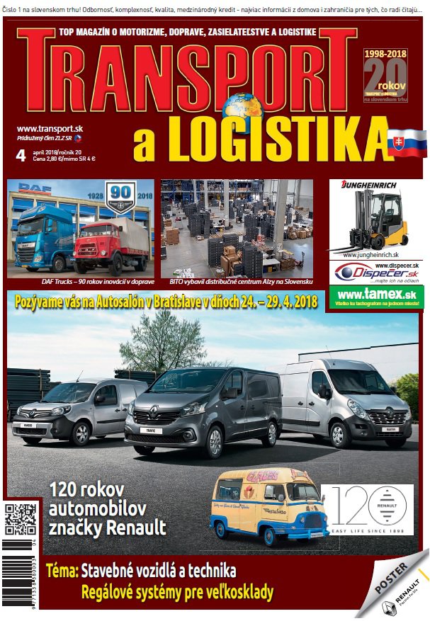 Magazín TRANSPORT a LOGISTIKA - Vydanie 4/2018 - Obálka