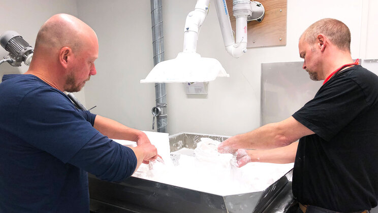 Výroba ochranných štítov Volvo