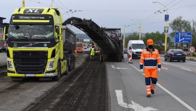 Oprava cesty v Prešove