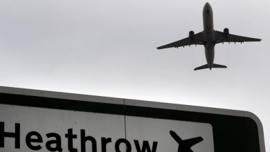 Tabuľa na letisku Heathrow v Londýne